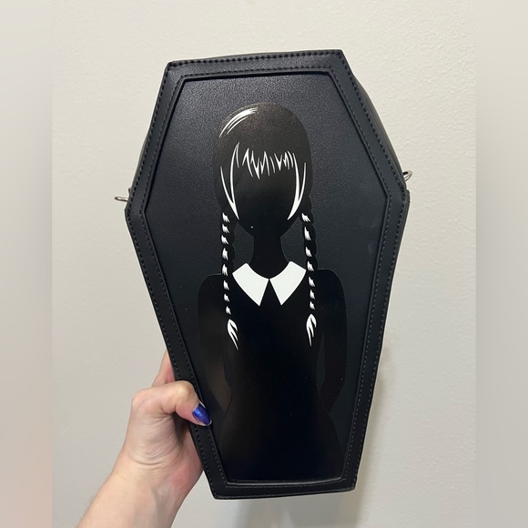 Handbags - Cakeworthy x Wednesday coffin shaped purse (new without tags)
